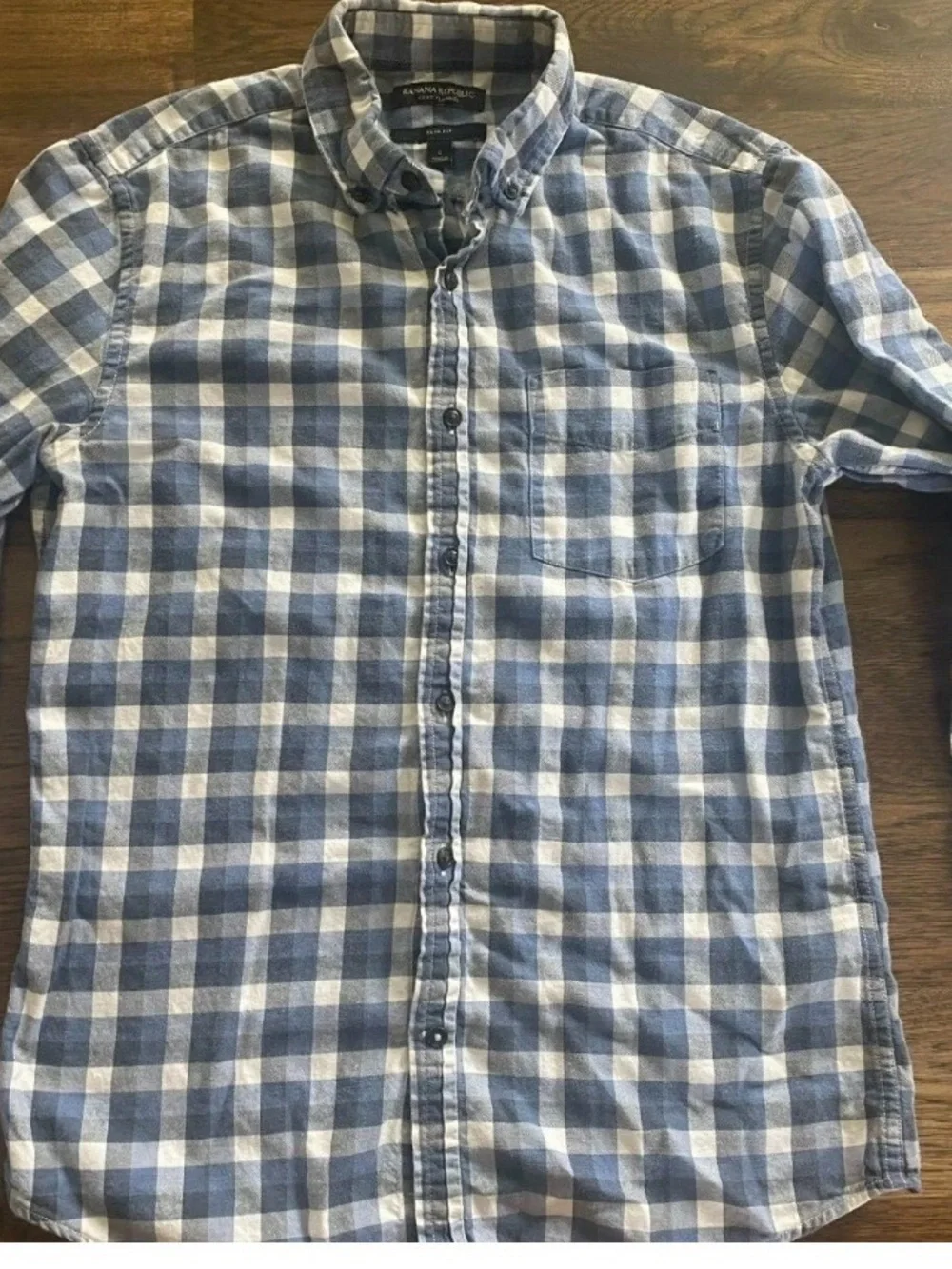 Banana Republic Men's Size Small Check Button-Down Shirt-013